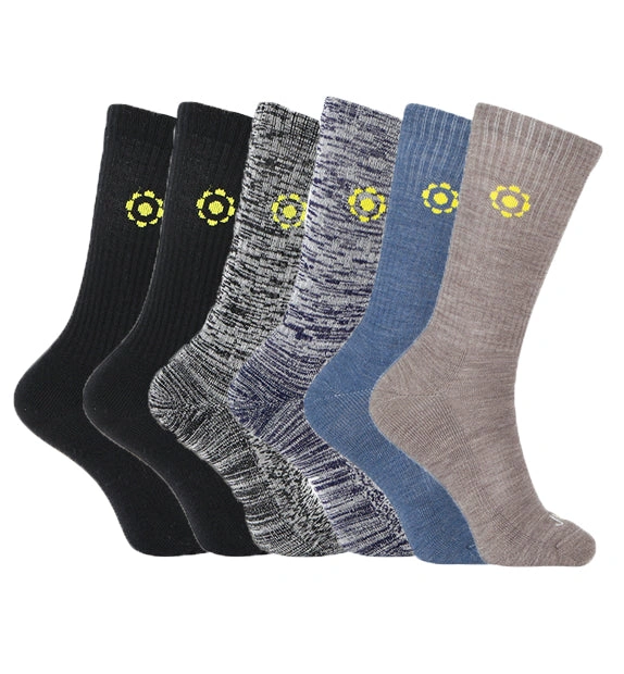 Ultra-Soft Merino Crew Socks - 6 Pack: Cozy Comfort for Every Day.